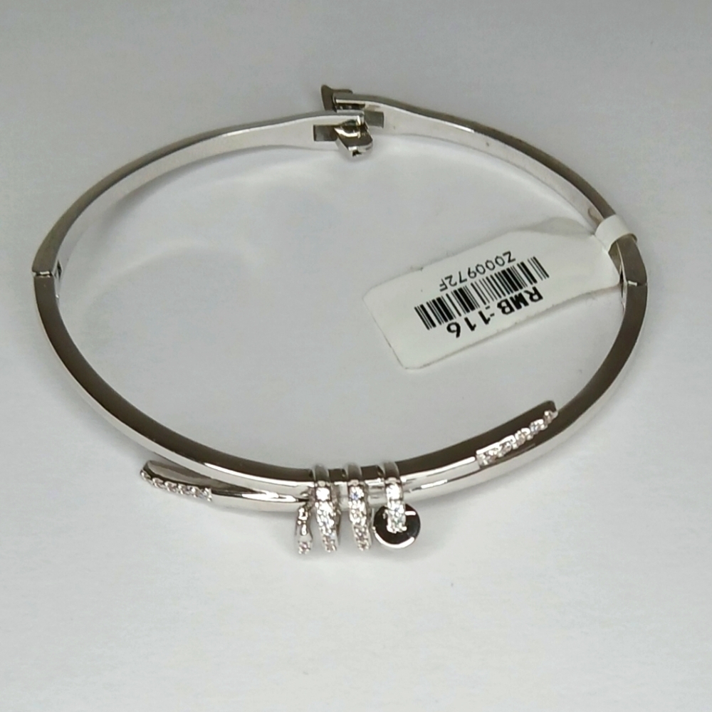 Silver Mini Rhinestones Braclet Glam Stainless Steel